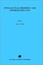 Tapa de Intellectual Property and Information Law:Essays in Honour of Herman Cohen Jehoram (Information Law Series, 6)