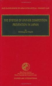 Tapa de The system of unfair competition prevention in Japan