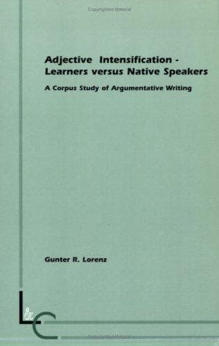 Tapa de Adjective intensification: learners versus native speakers