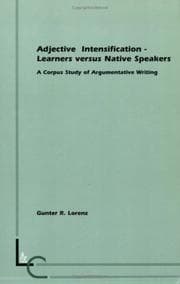 Tapa de Adjective intensification: learners versus native speakers
