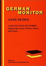 Tapa de Anne Duden : a Revolution of Words