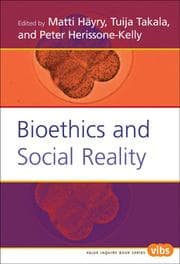 Tapa de Bioethics and social reality