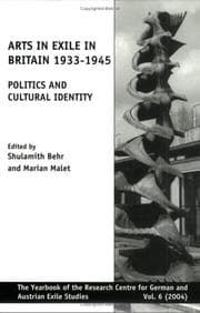 Tapa de Arts in Exile in Britain 1933-1945