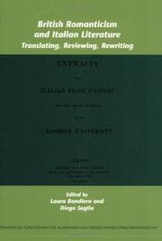 Tapa de British Romanticism and Italian Literature