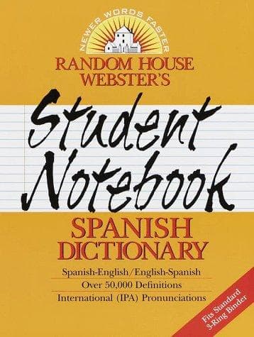 Tapa de Random House Webster's Student Notebook Spanish Dictionary