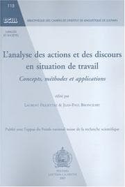 Tapa de L'analyse des actions et des discours en situation de travail
