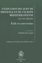 Tapa de L'expulsion des Juifs de Provence et de l'Europe méditerranéenne (XVe-XVIe siècles)
