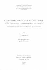 Tapa de Carnets Conciliaires De Mgr Gerard Philips, Secretaire Adjoint De La Commission Doctrinale