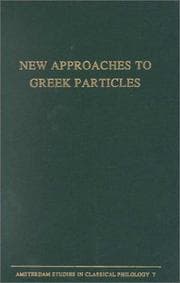 Tapa de New Approaches to Greek Particles