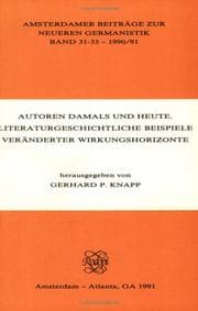 Tapa de Autoren Damals Und Heute. Literaturgeschichtliche Beispiele Veranderter Wirkungshorizonte