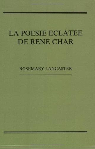 Tapa de La Poesie Eclatee de Rene Char
