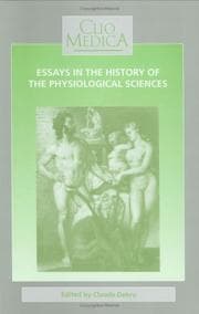 Tapa de Essays in the History of the Physiological Sciences