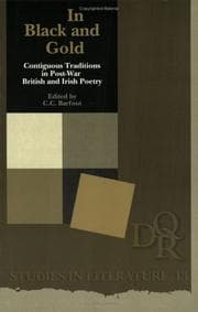 Tapa de In Black And GoldCONTIGUOUS TRADITIONS IN POST-WAR BRITISH AND IRISH POETRY. (DQR Studies in Literature 13)