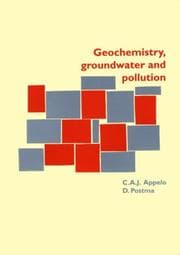 Tapa de Geochemistry, groundwater and pollution