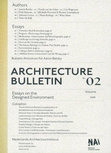 Tapa de Architecture Bulletin 02