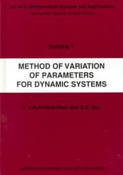 Tapa de Method of variation of parameters for dynamic systems