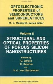 Tapa de Structural and optical properties of porous silicon nanostructures