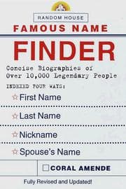 Tapa de Random House famous name finder