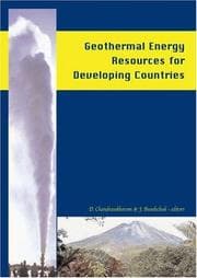 Tapa de Geothermal energy resources for developing countries