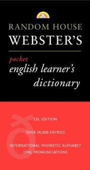 Tapa de Random House Webster's pocket English learner's dictionary
