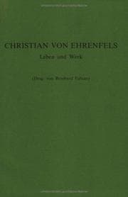Tapa de Christian Von Ehrenfels