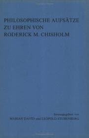 Tapa de Philosophische Aufsätze zu Ehren von Roderick M. Chisholm