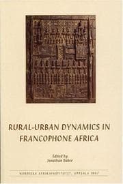Tapa de Rural-Urban Dynamics in Francophone Africa