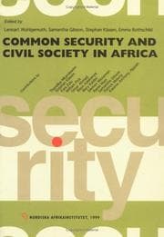 Tapa de Common security and civil society in Africa