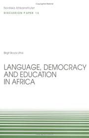 Tapa de Language, democracy and education in Africa