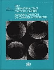 Tapa de 2002 International Trade Statistics Yearbook/Annuaire Statistique Du Commerce International