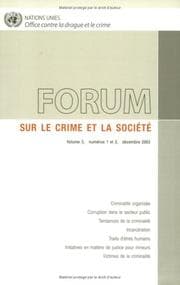 Tapa de Forum sur le Crime et la Société