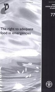 Tapa de The right to adequate food in emergencies