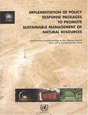 Tapa de Implementation of policy response packages to promote sustainable management of natural resources