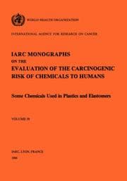 Tapa de Some Chemicals Used in Plastics and Elastomers. IARC  Vol 39 (Iarc Monographs on the Evaluation of the Carcinogenic Risk of Chemicals to Humans, Vol 39)