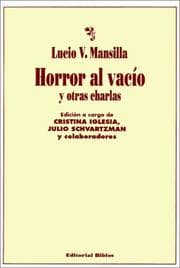 Tapa de Horror al vacío y otras charlas