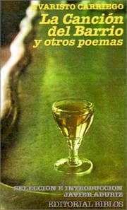 Tapa de LA Cancion Del Barrio Y Otros Poemas (Coleccion Poesia. Serie Menor)