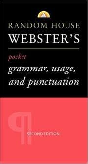 Tapa de Random House Webster's pocket grammar, usage, and punctuation
