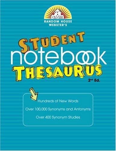 Tapa de Random House Webster's Student Notebook Thesaurus