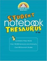 Tapa de Random House Webster's Student Notebook Thesaurus
