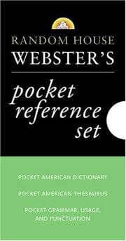 Tapa de Random House Webster's Pocket Reference Boxed Set