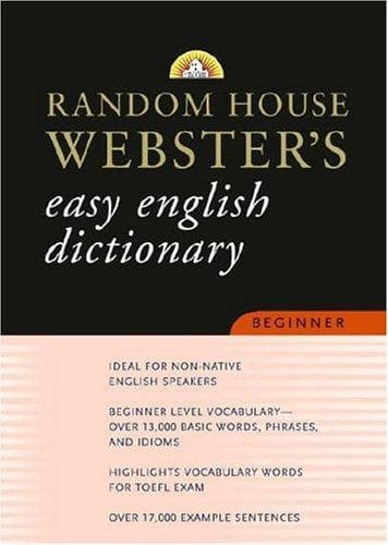 Tapa de Random House Webster's easy English dictionary
