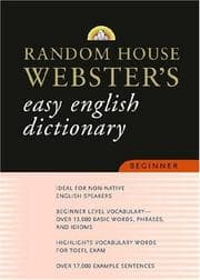 Tapa de Random House Webster's easy English dictionary
