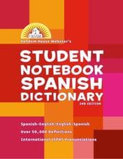 Tapa de Random House Webster's student notebook Spanish dictionary