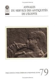 Tapa de Annales du Service des Antiquites de l'Egypte
