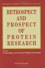 Tapa de Retrospect and prospect of protein research
