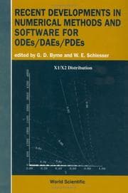 Tapa de Recent developments in numerical methods and software for ODEs/DAEs/PDEs