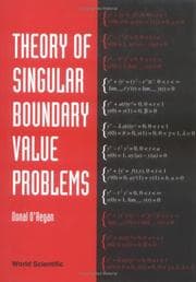 Tapa de Theory of singular boundary value problems