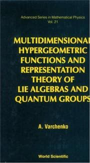 Tapa de Multidimensional hypergeometric functions and representation theory of lie algebras and quantum groups