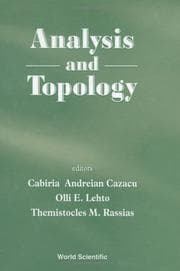 Tapa de Analysis and topology