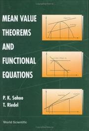 Tapa de Mean value theorems and functional equations
